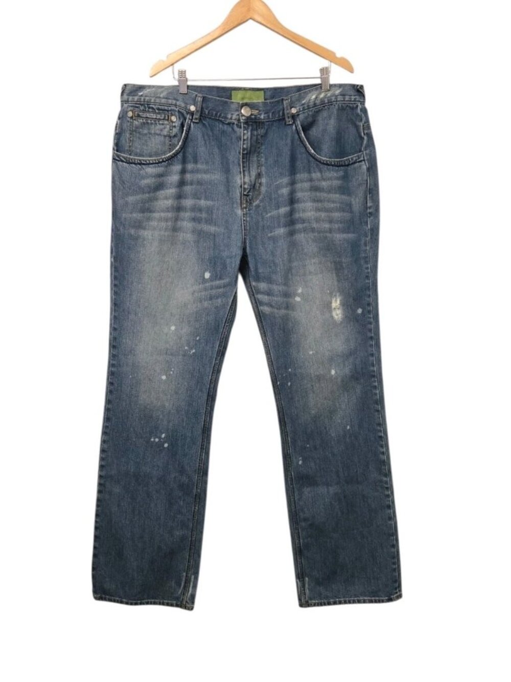 Meezan Jeans Mens 42 Blue Baggy Hip Hop Y2k Skater Embroidered Denim Relaxed